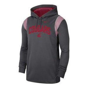 Nike Washington State Cougars Therma Fit Hoodie Mens S Small Gray Crimson Red